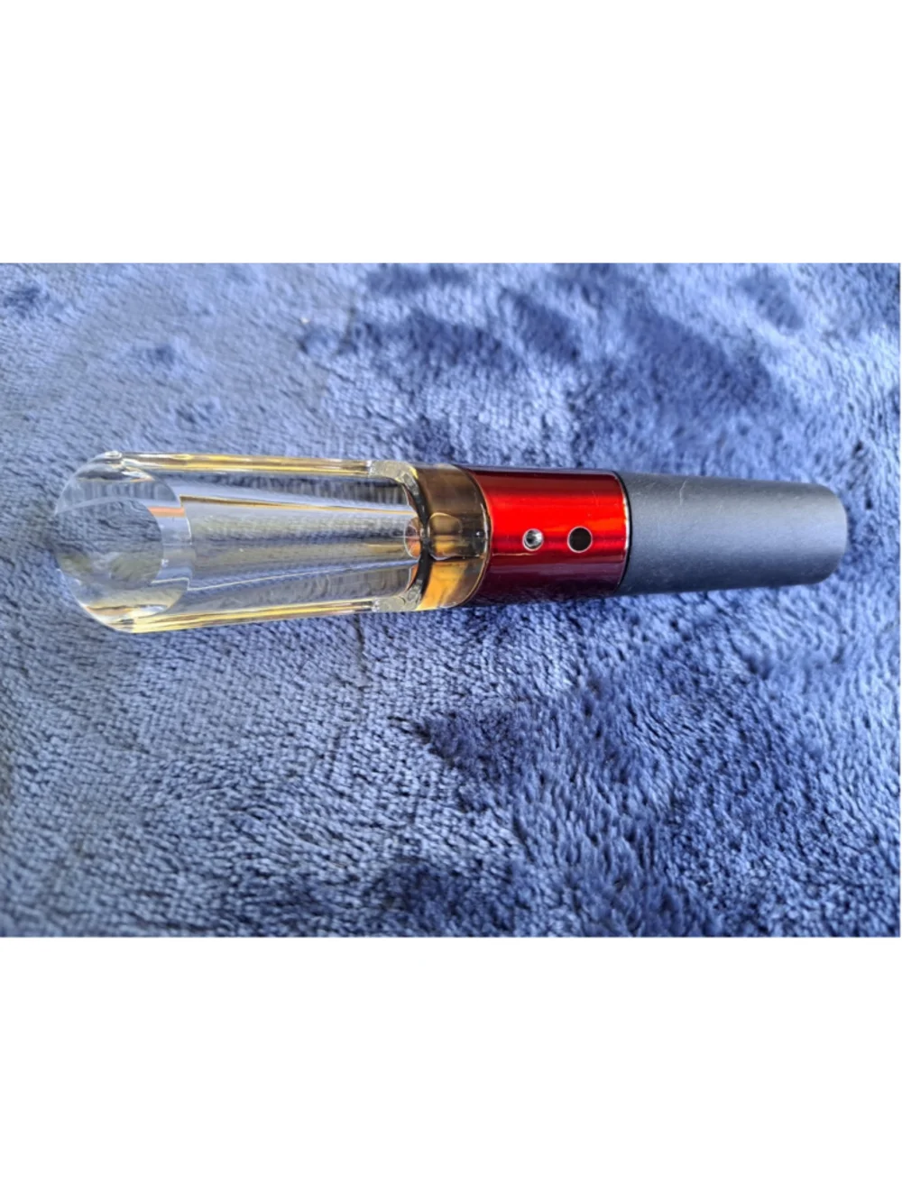 Rabbit Wine Aerator and Pourer, Clear and Red Stainless Steel Design